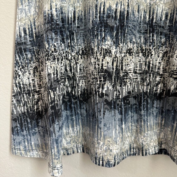 Roz&Ali Multicolor Maxi Boho Skirt Stretch Striped Tie Dye Blue Gypsy Women's PM - Picture 3 of 8